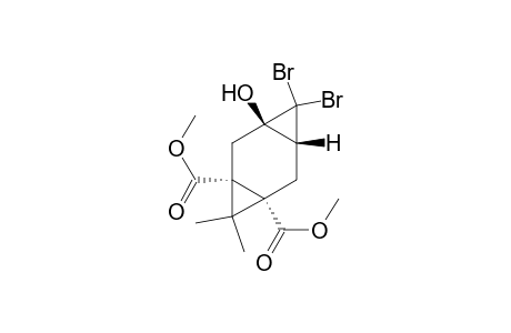 Dimethyl (1a,3b,5b,7a)-4,4-dibromo-3-hydroxy-8,8-dimethyltricyclo[5.1.0.03,5]octane-1,7-dicarboxylate