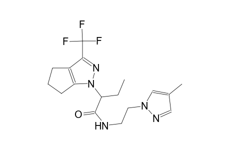 N-[2-(4-methyl-1H-pyrazol-1-yl)ethyl]-2-(3-(trifluoromethyl)-5,6-dihydrocyclopenta[c]pyrazol-1(4H)-yl)butanamide