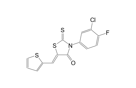 (5Z)-3-(3-chloro-4-fluorophenyl)-5-(2-thienylmethylene)-2-thioxo-1,3-thiazolidin-4-one