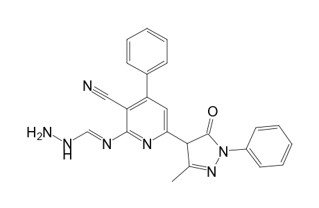 N-amino-N'-[3-cyano-6-(3-methyl-5-oxo-1-phenyl-4H-pyrazol-4-yl)-4-phenyl-2-pyridinyl]methanimidamide