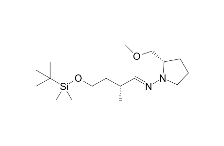 (2'S,2R)-(-)-1'-(4-tert-Butyldimethylsilyloxy-2-methyl-1-butylideneamino)-2'-(methoxymethyl)pyrrolidine