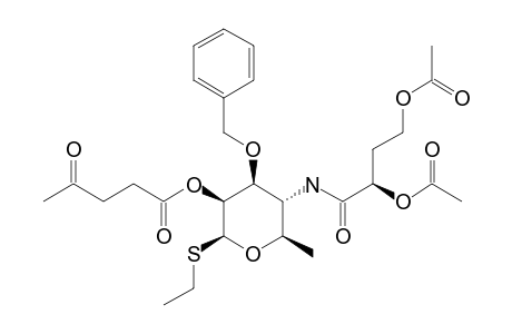 ETHYL-3-O-BENZYL-4-(2,4-DI-O-ACETYL-3-DEOXY-L-GLYCERO-TETRONAMIDO)-4,6-DIDEOXY-2-O-LEVULINOYL-1-THIO-BETA-D-MANNOPYRANOSIDE