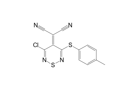 2-[3-chloranyl-5-(4-methylphenyl)sulfanyl-1,2,6-thiadiazin-4-ylidene]propanedinitrile