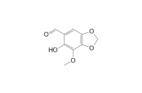 2-Hydroxy-3-methoxy-4,5-methylenedioxybenzaldehyde