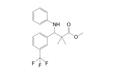2,2-Dimethyl-3-phenylamino-3-(3-trifluoromethyl-phenyl)-propionic acid methyl ester