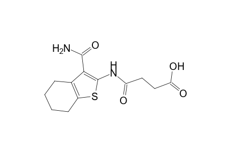 4-[(3-aminocarbonyl-4,5,6,7-tetrahydro-1-benzothiophen-2-yl)amino]-4-oxidanylidene-butanoic acid