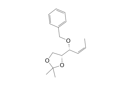 (4R)-2,2-dimethyl-4-[(Z,1R)-1-phenylmethoxybut-2-enyl]-1,3-dioxolane
