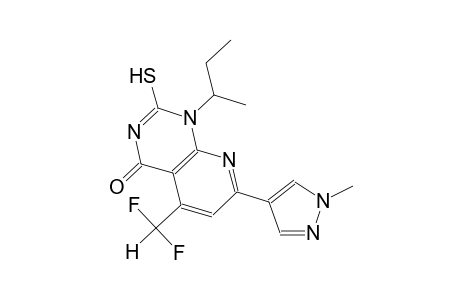 pyrido[2,3-d]pyrimidin-4(1H)-one, 5-(difluoromethyl)-2-mercapto-1-(1-methylpropyl)-7-(1-methyl-1H-pyrazol-4-yl)-