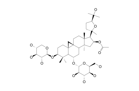 TROJANOSIDE-A;3-O-BETA-D-XYLOPYRANOSYL-6-O-BETA-D-GLUCOPYRANOSYL-16-O-ACETOXY-(20R,24S)-EPOXY-3-BETA,6-ALPHA,25-TRIHYDROXYCYCLOARTANE