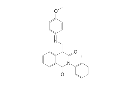 1,3(2H,4H)-isoquinolinedione, 4-[[(4-methoxyphenyl)amino]methylene]-2-(2-methylphenyl)-, (4E)-