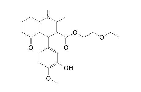 2-Ethoxyethyl 4-(3-hydroxy-4-methoxy-phenyl)-2-methyl-5-oxo-4,6,7,8-tetrahydro-1H-quinoline-3-carboxylate