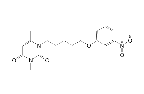 2,4(1H,3H)-pyrimidinedione, 3,6-dimethyl-1-[5-(3-nitrophenoxy)pentyl]-