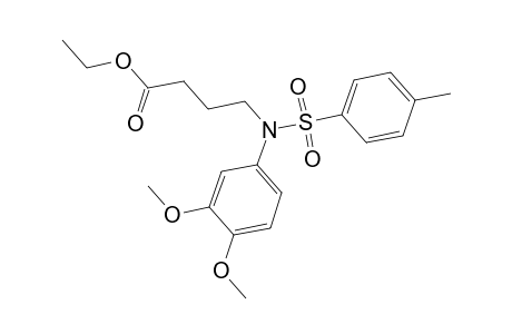 4-(3,4-dimethoxy-N-(4-methylphenyl)sulfonylanilino)butanoic acid ethyl ester