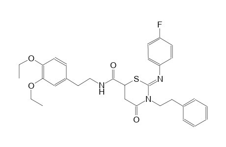 2H-1,3-thiazine-6-carboxamide, N-[2-(3,4-diethoxyphenyl)ethyl]-2-[(4-fluorophenyl)imino]tetrahydro-4-oxo-3-(2-phenylethyl)-, (2Z)-