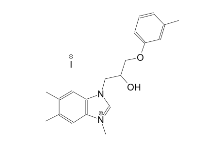 3H-benzimidazolium, 3-[2-hydroxy-3-(3-methylphenoxy)propyl]-1,5,6-trimethyl-, iodide