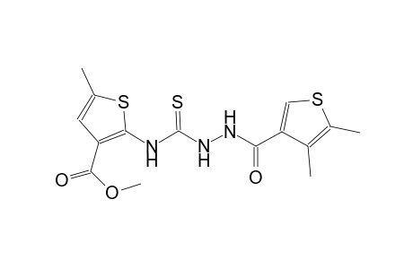 methyl 2-[({2-[(4,5-dimethyl-3-thienyl)carbonyl]hydrazino}carbothioyl)amino]-5-methyl-3-thiophenecarboxylate