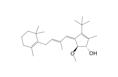 (1S,5S)-3-tert-Butyl-5-methoxy-2-methyl-4-[(E)-2-methyl-4-(2,6,6-trimethyl-cyclohex-1-enyl)-but-2-en-(Z)-ylidene]-cyclopent-2-enol