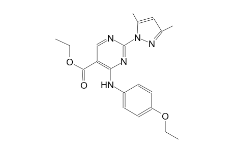 ethyl 2-(3,5-dimethyl-1H-pyrazol-1-yl)-4-(4-ethoxyanilino)-5-pyrimidinecarboxylate
