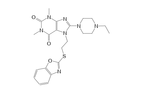 7-[2-(1,3-benzoxazol-2-ylsulfanyl)ethyl]-8-(4-ethyl-1-piperazinyl)-1,3-dimethyl-3,7-dihydro-1H-purine-2,6-dione