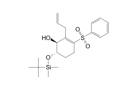 2-Cyclohexen-1-ol, 6-[[(1,1-dimethylethyl)dimethylsilyl]oxy]-3-(phenylsulfonyl)-2-(2-propenyl)-, trans-(.+-.)-