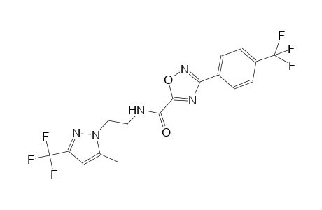 N-{2-[5-methyl-3-(trifluoromethyl)-1H-pyrazol-1-yl]ethyl}-3-[4-(trifluoromethyl)phenyl]-1,2,4-oxadiazole-5-carboxamide
