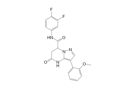 N-(3,4-Difluorophenyl)-3-(2-methoxyphenyl)-5-oxo-4,5,6,7-tetrahydropyrazolo[1,5-a]pyrimidine-7-carboxamide