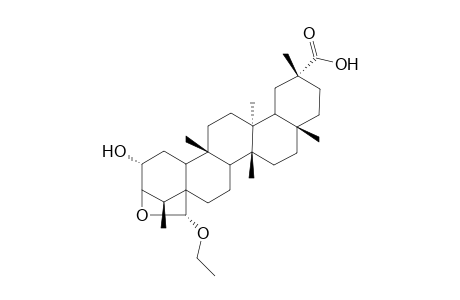 5,9,13-Trimethyl-3,24-epoxy-24-ethoxy-2-hydroxy-24,25,26-tri-nor-oleanan-29-oic acid