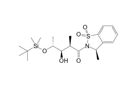 2,3-Dihydro-N-[4(R)-t-butyldimethylsilyloxy-3(R)-hydroxy-2(R)-methylpentanoyl]-3-(R)-methyl-1,2-benzothiazole-1,1-dioxide