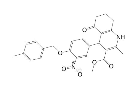 methyl 2-methyl-4-{4-[(4-methylbenzyl)oxy]-3-nitrophenyl}-5-oxo-1,4,5,6,7,8-hexahydro-3-quinolinecarboxylate
