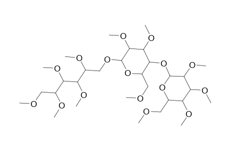 Glucitol, O-2,3,4,6-tetra-O-methyl-.alpha.-D-glucopyranosyl-(1.fwdarw.4)-O-2,3,6-tri-O-methyl-.alpha.-D-glucopyranosyl-(1.fwdarw.6)-1,2,3,4,5-penta-O-methyl-, D-