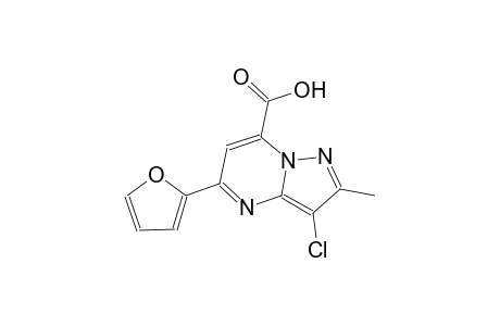 pyrazolo[1,5-a]pyrimidine-7-carboxylic acid, 3-chloro-5-(2-furanyl)-2-methyl-