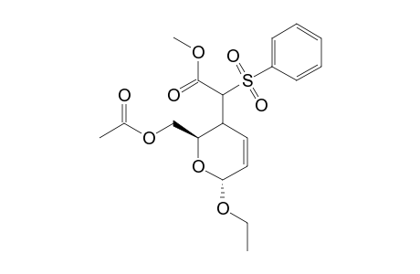 ETHYL-6-O-ACETYL-2,3,4-TRIDEOXY-4-[METHOXYCARBONYL-(PHENYLSULFONYL)-METHYL]-ALPHA-D-HEX-2-ENOPYRANOSIDE