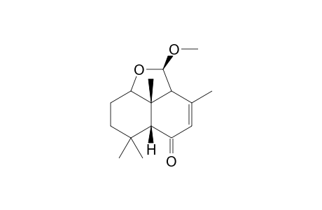 (-)-2.beta.-Methoxy-2a.beta.,6,7,8,8a.beta.,8b.beta.-hexahydro-3,6,6,8b.beta.-tetramethyl-2H-naphtho[1,8-bc]furan-5-one
