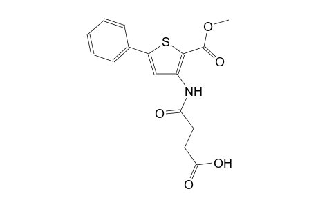 2-thiophenecarboxylic acid, 3-[(3-carboxy-1-oxopropyl)amino]-5-phenyl-, methyl ester