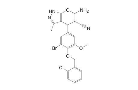 pyrano[2,3-c]pyrazole-5-carbonitrile, 6-amino-4-[3-bromo-4-[(2-chlorophenyl)methoxy]-5-methoxyphenyl]-1,4-dihydro-3-methyl-