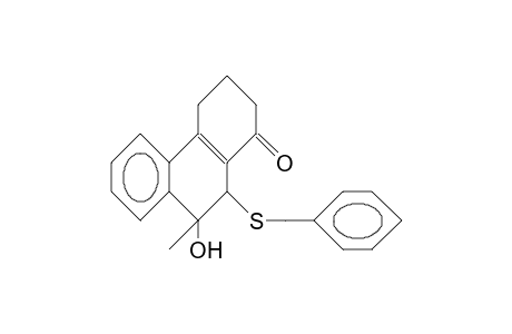 cis-10-Benzylthio-9-hydroxy-9-methyl-3,4,9,10-tetrahydro-phenanthren-1(2H)-one