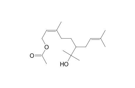 2-Octene-1,7-diol, 3,7-dimethyl-6-(3-methyl-2-butenyl)-, 1-acetate, (Z)-(.+-.)-