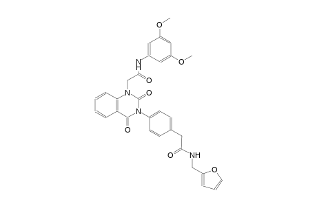 2-[4-(1-[2-(3,5-dimethoxyanilino)-2-oxoethyl]-2,4-dioxo-3(2H,4H)-quinazolinyl)phenyl]-N-(2-furylmethyl)acetamide