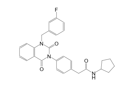 N-cyclopentyl-2-[4-(1-(3-fluorobenzyl)-2,4-dioxo-1,4-dihydro-3(2H)-quinazolinyl)phenyl]acetamide