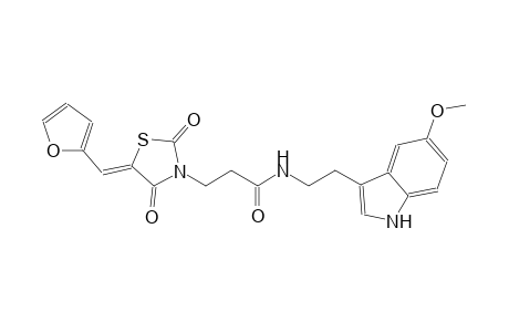 3-thiazolidinepropanamide, 5-(2-furanylmethylene)-N-[2-(5-methoxy-1H-indol-3-yl)ethyl]-2,4-dioxo-, (5Z)-