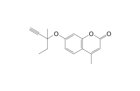 4-Methyl-7-(3-methylpent-1-yn-3-yloxy)-1-benzopyran-2-one