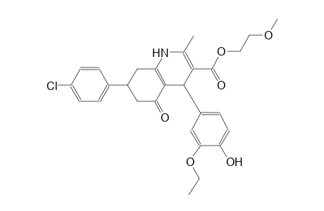 3-quinolinecarboxylic acid, 7-(4-chlorophenyl)-4-(3-ethoxy-4-hydroxyphenyl)-1,4,5,6,7,8-hexahydro-2-methyl-5-oxo-, 2-methoxyethyl ester