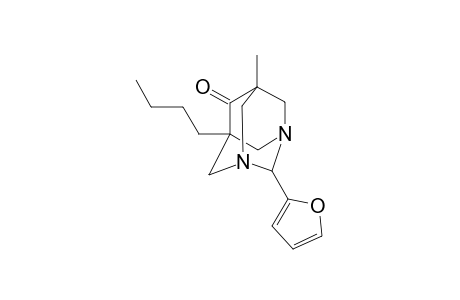 1,3-Diazatricyclo[3.3.1.1(3,7)]decan-6-one, 5-butyl-2-(2-furanyl)-7-methyl-