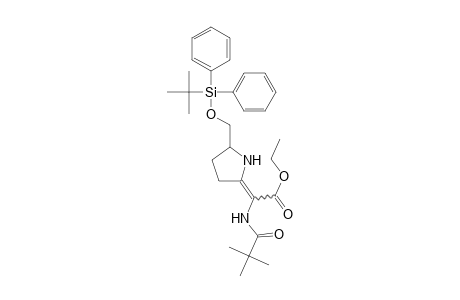 Ethyl (R)-2-[5-(tert-butyldiphenylsiloxymethyl)pyrrolidin-2-ylidene]-2-(tert-butylcarbonylamino)acetate