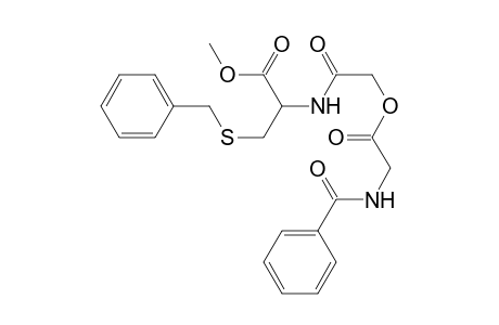 2-[[2-(2-benzamido-1-oxoethoxy)-1-oxoethyl]amino]-3-(phenylmethylthio)propanoic acid methyl ester