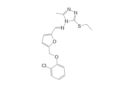 N-((E)-{5-[(2-chlorophenoxy)methyl]-2-furyl}methylidene)-3-(ethylsulfanyl)-5-methyl-4H-1,2,4-triazol-4-amine