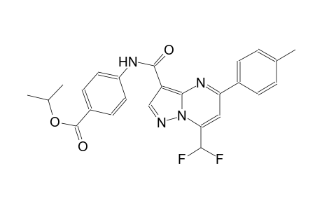 isopropyl 4-({[7-(difluoromethyl)-5-(4-methylphenyl)pyrazolo[1,5-a]pyrimidin-3-yl]carbonyl}amino)benzoate