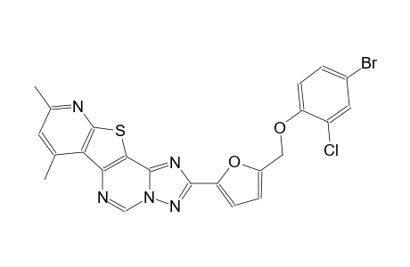 2-{5-[(4-bromo-2-chlorophenoxy)methyl]-2-furyl}-7,9-dimethylpyrido[3',2':4,5]thieno[2,3-e][1,2,4]triazolo[1,5-c]pyrimidine
