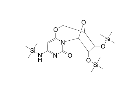 3,6-Epoxy-2H,8H-pyrimido[6,1-b][1,3]oxazocin-8-one, 3,4,5,6,9,10-hexahydro-10-[(trimethylsilyl)imino]-4,5-bis[(trimethylsilyl)oxy]-, [3R-(3.alpha.,4.beta.,5.beta.,6.alpha.)]-