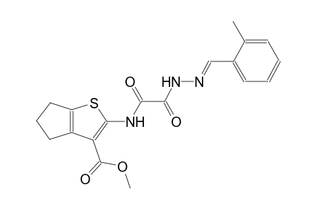 methyl 2-{[[(2E)-2-(2-methylbenzylidene)hydrazino](oxo)acetyl]amino}-5,6-dihydro-4H-cyclopenta[b]thiophene-3-carboxylate
